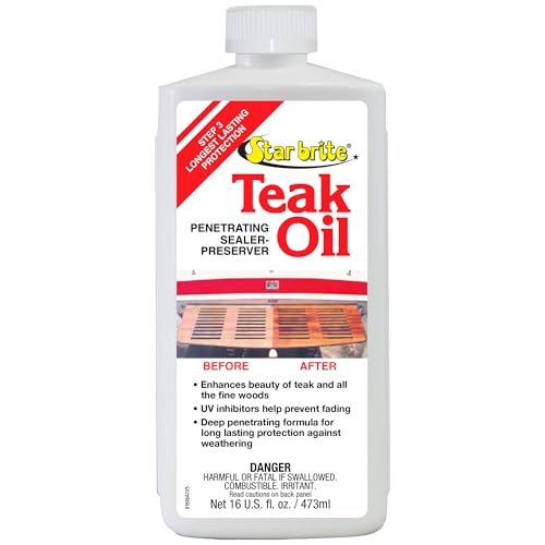 STAR BRITE Teak Oil - Long Lasting, Penetrating, Sealer & Preserver with UV Inhibitors
