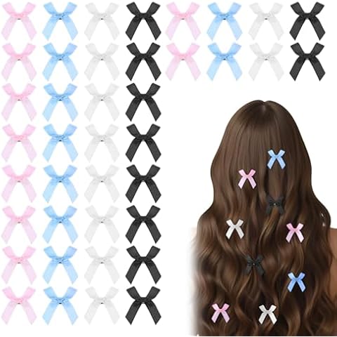 40Pcs Mini Bow Hair Clips for All Ages Cover