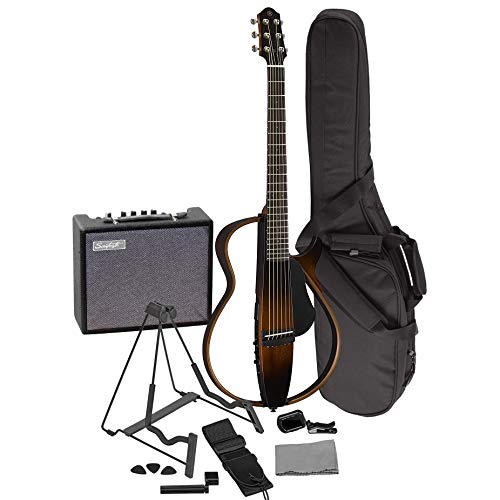 Yamaha SLG200S TBS Steel String Silent Acoustic Electric Guitar Tobacco Sunburst with the