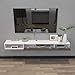 Pmnianhua Floating TV Stand with Doors,47''Wall Mounted TV Cabinet, Floating Media Console,Wall TV Console,Under TV Entertainment Shelf with Storage for Bedroom Living Room(Grayish-White)