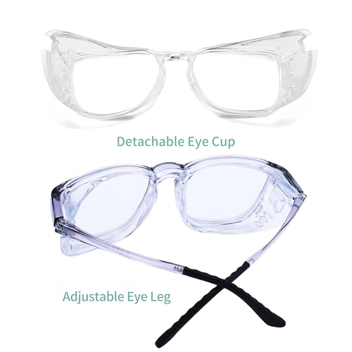 Image of Dry Eyes Relief Eyeglasses, Blue Light Blocking, Moisture Chamber Glasses , Computer Reading /Gaming /TV /Phones Glasses for Men / Women, Anti Eyestrain for Large Frame (Black)
