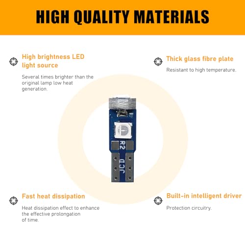 20 lámparas LED T5 para tablero de auto color rojo miniatura 3