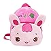 LONUPAZZ Mignon Cartable Scolaire Maternelle, Sac à Dos Villus Animal, Petit Sac D'éCole pour BéBé Enfant Primaire Maternelle (C)