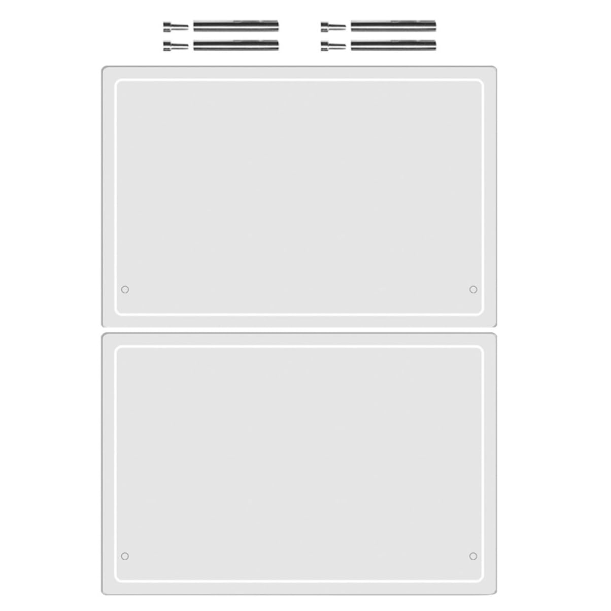 Tisch Whiteboard aus Acryl, Transparente Planertafel, 2 Stück