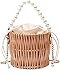 Torba ze słomy Rattan Torba Kosz Pearl Pearl Słoma Tote Bambusa Torebka Wiklinowa Słoma Plaża Plaża Torebka Wiklinowa Torba Dla Kobiet Plaża (Color : Color23)