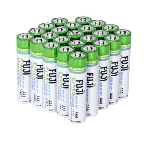 Fuji Enviromax 4400BP24 EnviroMax AAA Super Alkaline Batteries (24 Pack), White, One Size Fits All
