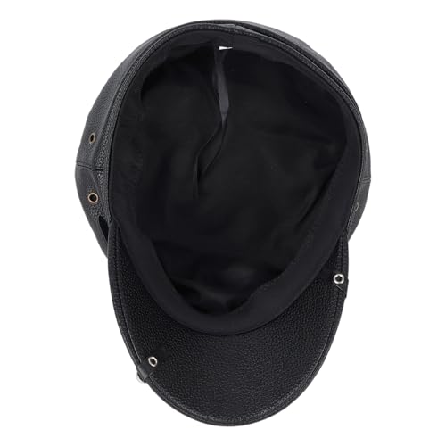 Gorra Newsboy de cuero sintético unisex con estampado leopardo miniatura 5