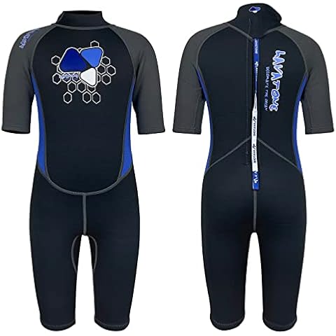 LayaTone Kids Wetsuit 3/2mm Neoprene Full Body Kids Wet Suits for Boys Girls One Piece Wetsuit for Swimming Diving Surfing Freediving Canoeing Cover