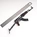 ZCCG Fusil d'assaut AK Pliable à l'échelle 1/6 Modèle de Pistolets Jouets Miniatures Convient aux Figurines d'action de 12",B