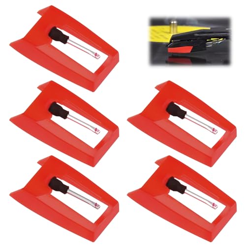 Record Player Needle, 5-Piece Record Player Stylus Set, Vinyl Needle Replacement, Stylus For Record Players, For Vinyl Record Players Lps Phonographs,