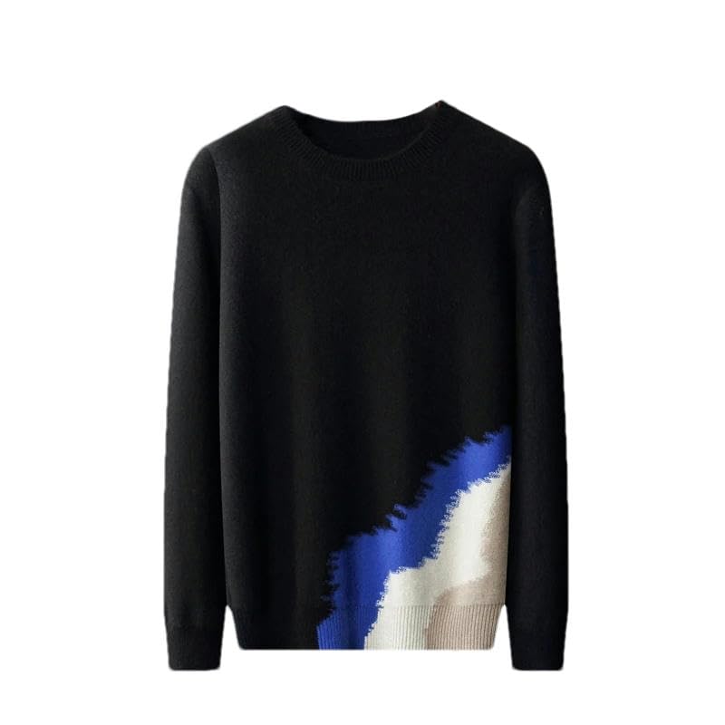 Pull à col rond pour homme haut en tricot anti froid hivernal