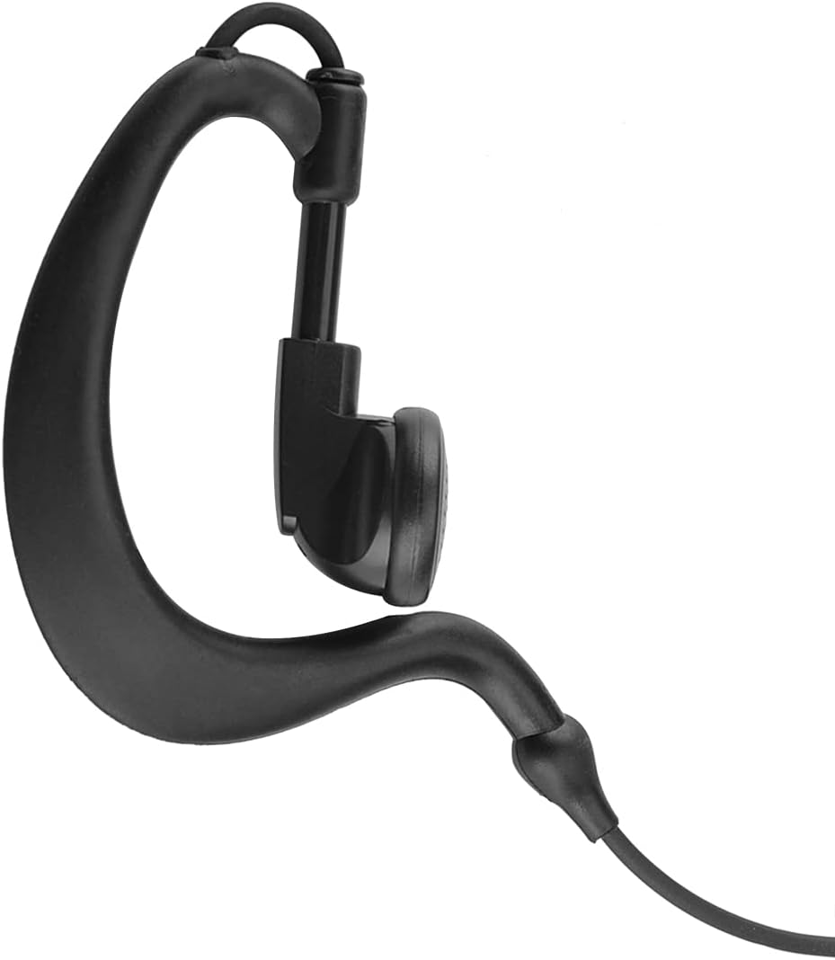 G Shape Style Listen Only Earpiece for 3.5mm Connector Radio Handheld Mic – 1 Pin image 2