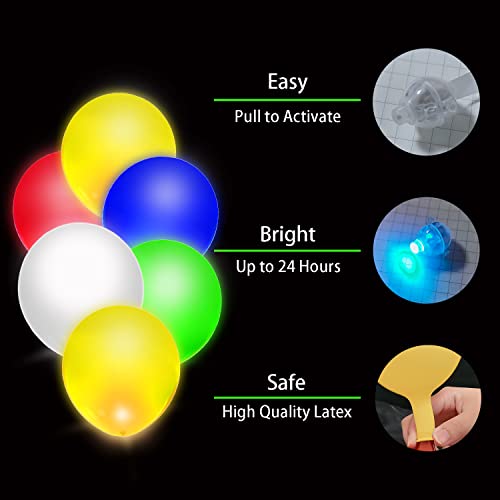 Led Light Up Balloons, Led Balloons,Pegilno Helium Balloons,Glow In The Dark Party Supplies,For Wedding Birthday Easter Decorations,30 Pieces #TOP2