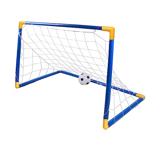 BRIGHTFUFU Portable Soccer Goal DIY Assembly Soccer Gate for Play Blue Convenient Easy to Store for Young Athletes
