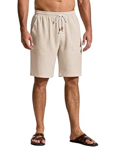 COOFANDY Kurze Hosen Herren Sommer Leicht Shorts Freizeit Stretch Atmungsaktive Short mit Taschen