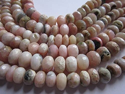 Perles en opale rose véritable facettée 9-10mm pour un cadeau fait main