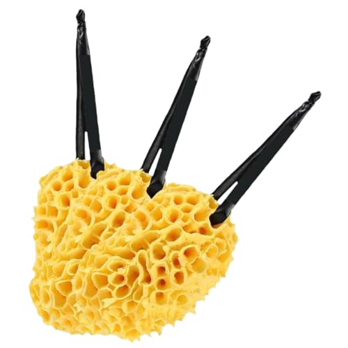 CANIGHT 3個 ハニカム バス ボール バス 掃除 ブラシ 車 洗車 スポンジ ボディ スポンジ ナチュラル 皿 スポンジ ナチュラル スポンジ バック たわし スポンジ バス スポンジ イ