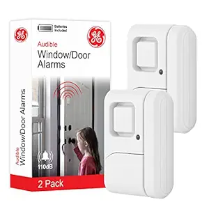 General Electric Wireless Personal Window/Door Alarm for Security (White) - Pack of 2