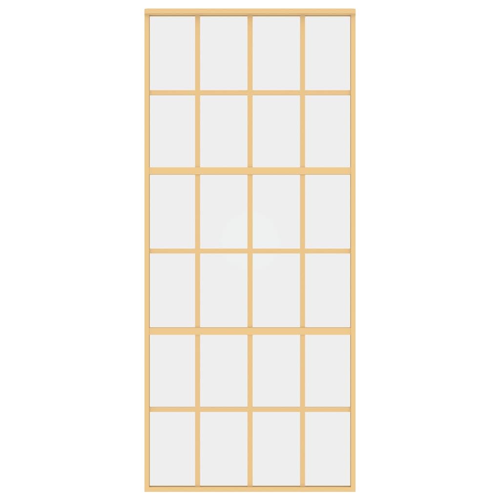 Porta scorrevole Golden 90 x 205 cm, telaio in alluminio ESG, porta interna con vetro trasparente, design moderno per la ristrutturazione di appartamenti, silenziosa, durevole, ideale per