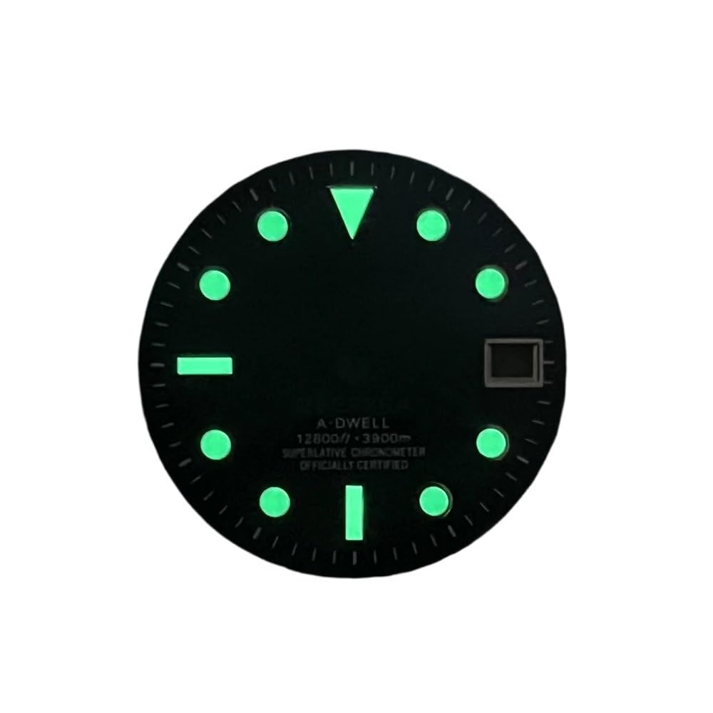1 pz 28.5mm S Logo Quadrante Adatto for NH35/NH36/4R/7S Movimento Automatico Verde Luminoso orologio Accessori di Modifica