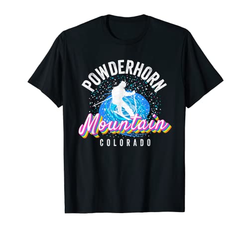 Powderhorn Colorado Esquí Polvo Esquí Espolvorea Equipo Camiseta
