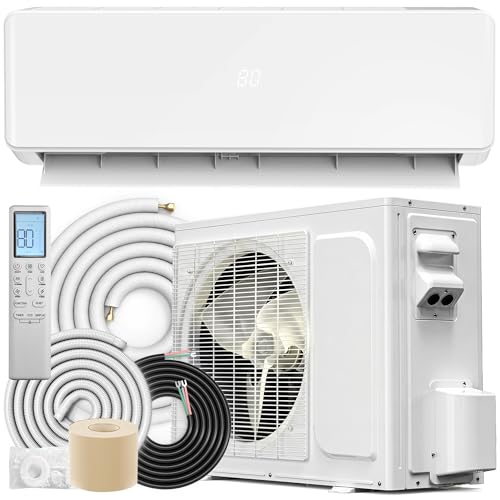 YITAHOME 20 SEER2 12000 BTU Mini Split Air Conditioner Heat Pump, 115V Inverter AC Cool & Heat Up to 750 Sq. Ft, Pure Design, Compatible with 3 Level Eco Mode, Complete Installation Kit, White