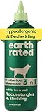 Earth Rated Deshedding Dog Shampoo, Hypoallergenic 3-in-1, Shampoo & Conditioner for Dogs & Puppies, Deodorizing, 98.5% Natural Origin Ingredients, 16 oz