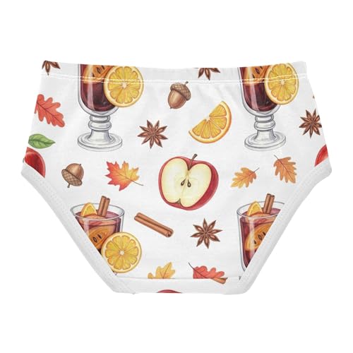 Watercolor Wine Glasses Apples Girls Underwear Toddler 2t Cotton Little Girl Panties Fancy Kids Briefs Undies2