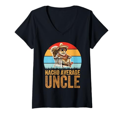 Womens Nacho average Uncle Squirrel Cinco de Mayo and fathers day V-Neck T-Shirt