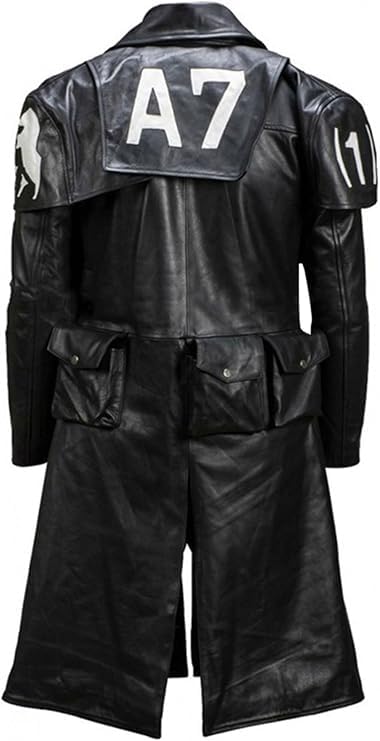 Mens Brown Suede Leather Trench Western Duster Cowboy Coat2