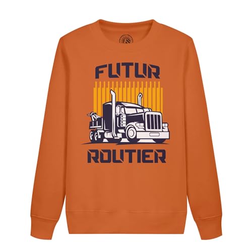 Sweat enfant camion passion parfait pour l'école et les sorties