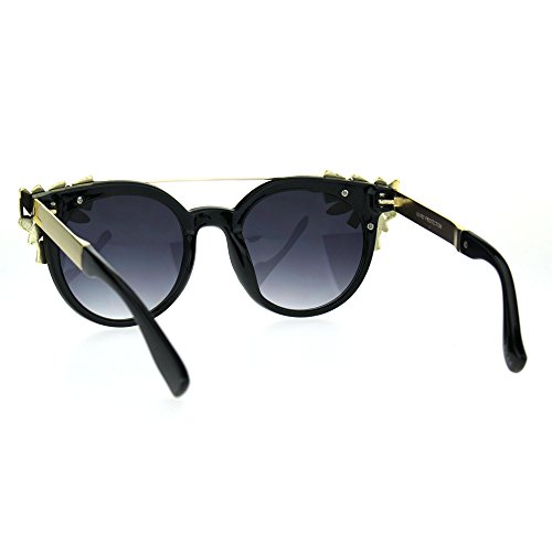 Fancy Rhinestones Fashion Womens Sunglasses Bling Metal Top UV 4003