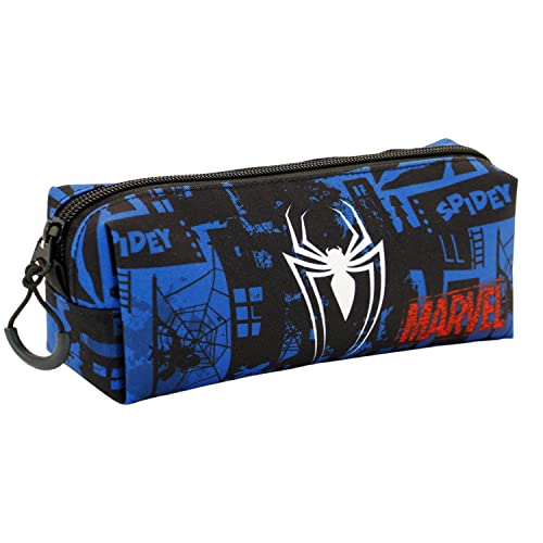Marvel Spiderman Sky-FAN Square Pencil Case, Blue, 21 x 8 cm, 7 x 21 x 5.5 cm