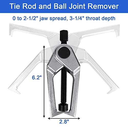 Jombull 5-In-1 Ball Joint Separator, Pitman Arm And Tie Rod End Puller, Front End Service Set, Splitter Removal Kit #TOP5