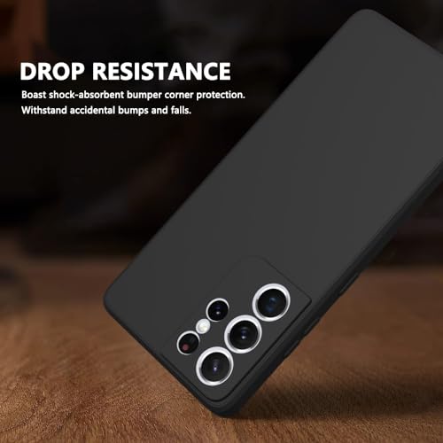 Image of for Samsung Galaxy S21 Ultra Case Black, Scratch Resistant with Soft Touch, Slim Thin Phone Cover for Samsung Galaxy S21 Ultra