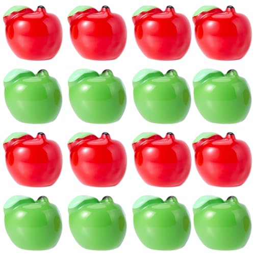 BEAMARKER 40 Mini Pomme en Résine Rouge et Verte Décoration de Fruits Artificiels Figurines Ornements Fournitures de Fête Décoration de Table Vase...