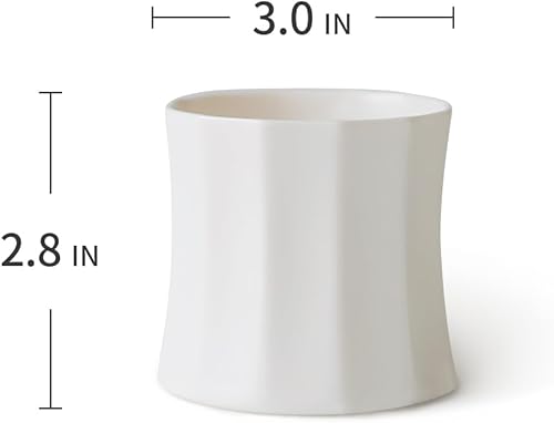 Miniatura 2 de Tazas de café de cerámica para capuchino, perfectas para café con leche, café moca y tazas de té, taza de té japonesa de porcelana blanca