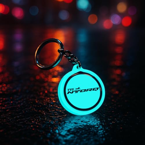 Image of Mi Glow Store Glow in Dark Keychain for Bike Men | Gift for Man | Bike Accessories | Charges in Light Glows in Dark | Key chain for Bike