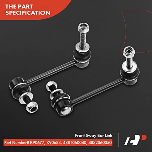 A-Premium 2X Front Sway Bar Links Stabilizer Bar Links, Compatible With Toyota 4Runner 2003-2021, Fj Cruiser 2007-2014 & Lexus Gx470 2003-2009, Replace # K90677, K90683 #TOP5