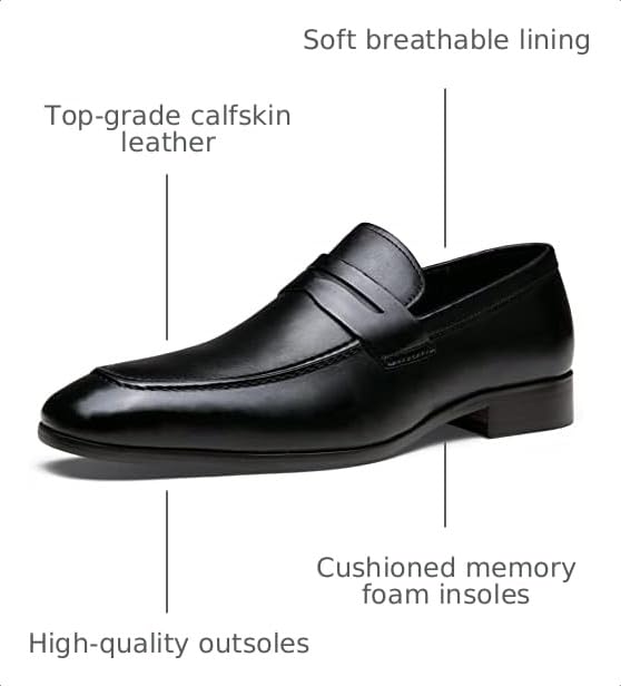 Image of Jousen Men's Penny Loafers Slip On Dress Business Shoes