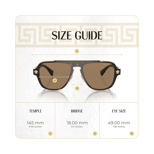 Image of Versace VE2199 MEDUSA CHARM Square Sunglasses For Men +BUNDLE with ACCESSORY EYEWEAR KIT