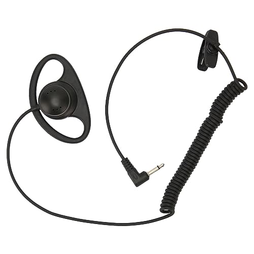 Universal 3.5mm Single Side Earphone, Ergonomic D Shape Ear Hook Earpiece with Coiling Design for Cell Phone MP3 MP4 Supermarket