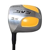 Senior Men's SV3-3 Wood Golf Club, Left Handed Senior Flex with Men's Senior Size Black Pro Velvet Grips