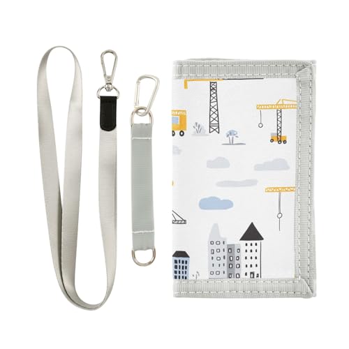 ALAZA Kids Wallets for Boys Girls Toddler Trifold Wallet Children Small Construction Ladder Truck with Zipper Coin Pocket
