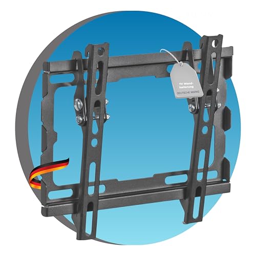 ADVANConnect TV Wandhalterung, Fernsehhalterung max. VESA 200x200 mm, max 45kg, neigbare Universal Halterung für 23-43 Zoll Flach & Curved Ferseher, Schwarz