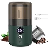 Lecone Cordless Coffee Grinder Electric Spice Grinder USB Rechargeable with Removable Stainless...