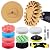 Car Decal Adhesive Removal Tool Set, VONDERSO 4 Inch Eraser Wheel Sticker Remover with Sponge Polishing Pads, Wool Buffing Pad and Plastic Razor Blades, 13 Pieces