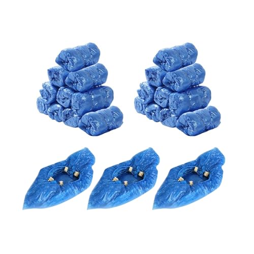 SQXBK 100PCS Blue Indoor Disposable Non Slip Shoe Covers Suitable for Automatic Boot Dispensers
