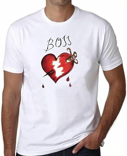 Frank N Furter Boss Heart White Men's Classic Breathable T Shirt White XXL