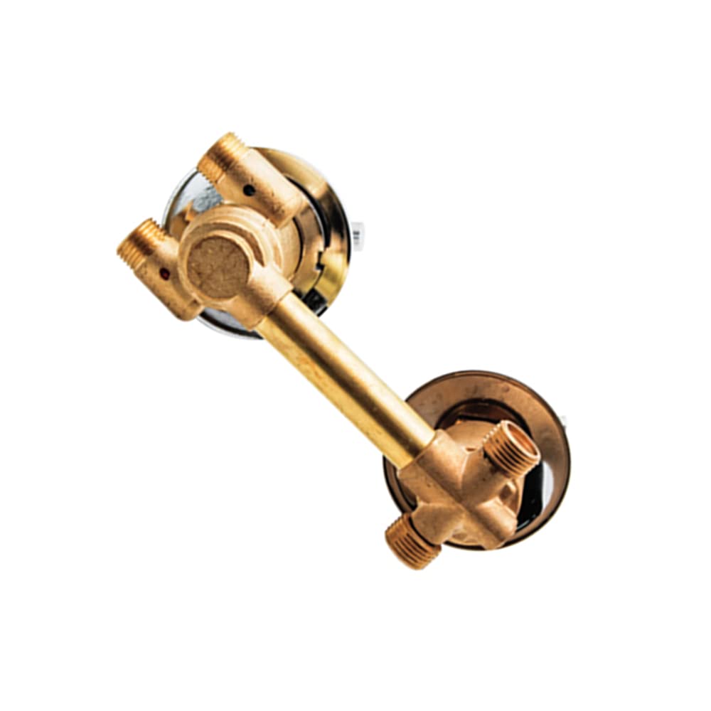 ZYCHSJXA Upgraded 2/3/4/5 Way Brass Shower Valve Mixer – Thermostatic Faucet with G1/2 Diverter, Dual Handle Control, Cartridge, Thickened Design for Cabin - 12.5cm Output